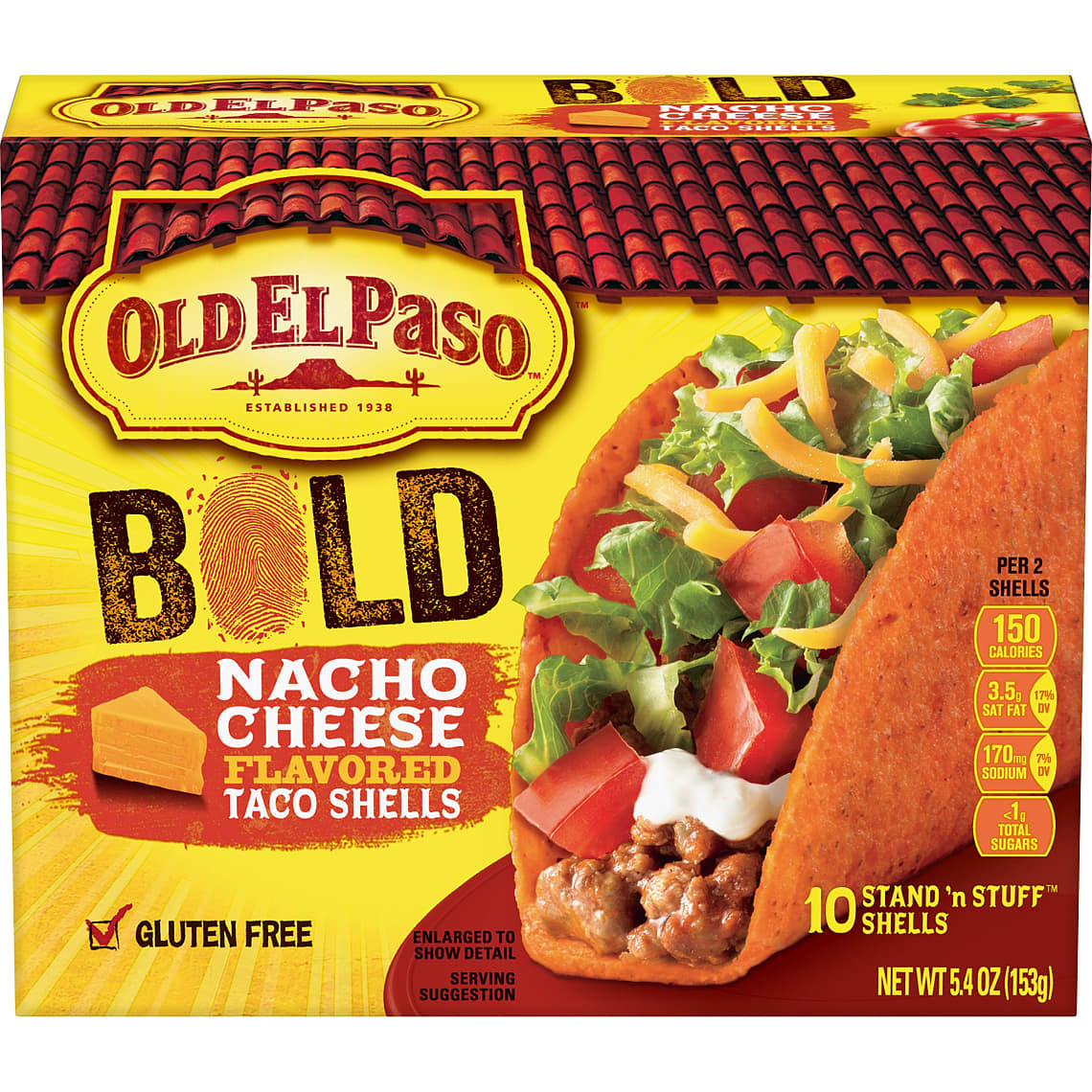 Stand N Stuff Bold Nacho Cheese Flavored Shells 5 oz